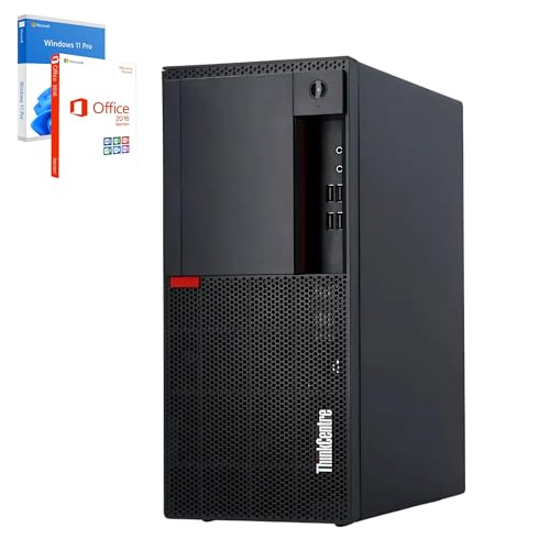 Lenovo - Schneller PC mit Intel Core i7 6700 - Desktop Computer + Silent Rechner für Büro & Home Office mit 4 GHZ - 32 GB - 1000 GB SSD - USB3.0 - WLAN - inkl Windows 11 Pro und Office 2016