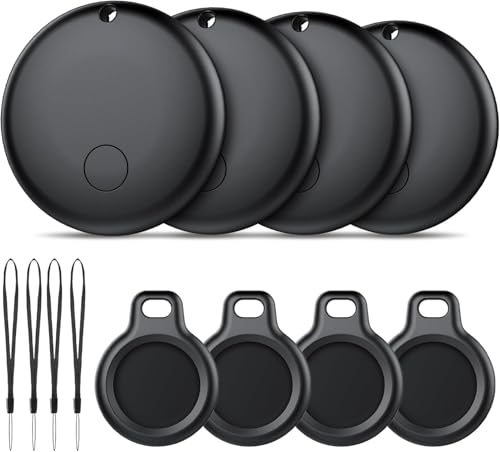 Air Tracker Tag Android Smart Tag, Schlüsselfinder KeyFinder kompatibel mit Google Mein Gerät Finden APP (Android NUR), Bluetooth Key Finder für Gepäck/Taschen/Koffer/Brieftasche (4er Pack)