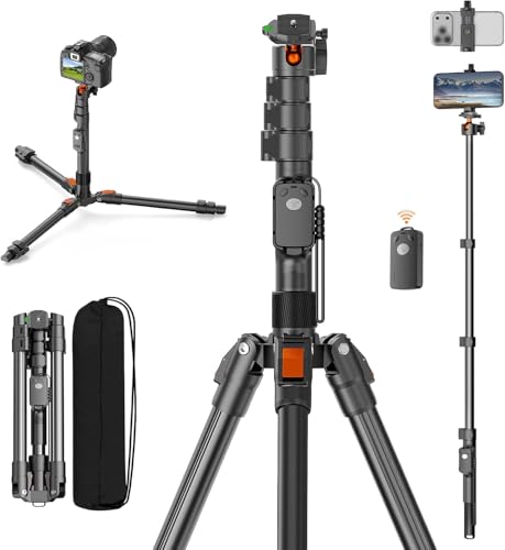 XXZU 191cm Kamera Stativ, Handy Stativ mit Fernauslöser & Handyhalterung