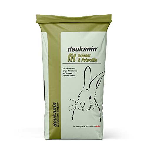deukanin fit Kräuter & Petersilie 25 kg | Kaninchenfutter | Starterfutter für Junge Kaninchen, Meerschweinchen und Chinchillas | Ergänzungsfuttermittel
