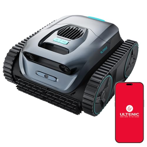 Ultenic (2026 Neu) P30 Poolroboter Wand und Boden, Wasserlinienreinigung, 180μm Ultrafeinfilterkorb, 180 Min Laufzeit, App-Steuerung & OTA-Updates Poolroboter Akku für Verschiedene Pooltypen