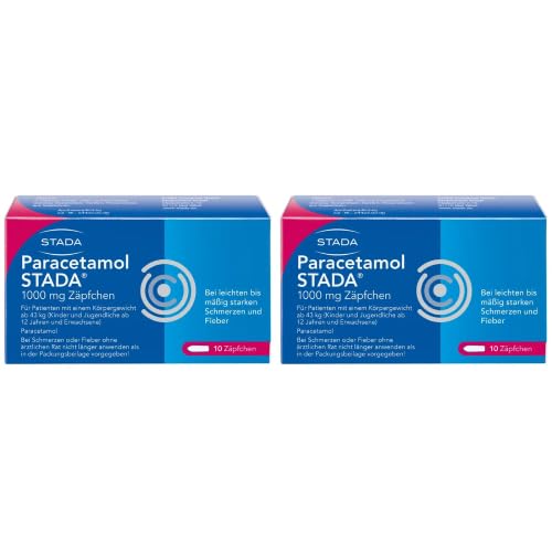 PARACETAMOL STADA 1000 mg Zäpfchen Set (2x 10St)