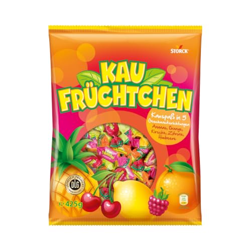 Kaufrüchtchen Bonbons, Kaubonbons in 5 fruchtigen Sorten - 1 x 425 g