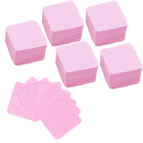 600 Stück fusselfreie Nageltücher, UV-Gel-Nagellackentferner, Wattepads für DIY-Nagelkunst (Rosa)