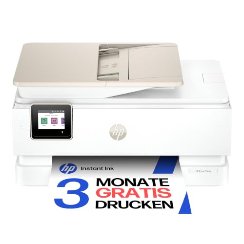 HP Envy Photo 7930 Multifunktionsdrucker, Tintenstrahldrucker, 3 Monate gratis drucken Instant Ink inklusive, Drucken, Scannen, Kopieren, Fotodruck, ADF, DIN A4, WiFi, USB
