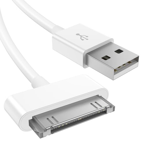 Vancle USB Kabel 100cm Ladekabel Kompatibel mit iPhone 4 4S 3G 3Gs, 1 2 3, iPod Touch 4 3 2 2 1, iPod Classic 3 2 1, 30 Pin USB Schnellladekabel (1 Stück)