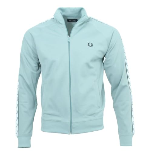 Fred Perry Herren Reißverschluss Jacke - J5557 (DE/NL/SE/PL, Alphanumerisch, XXL, Regular, Regular, Silver Blue)
