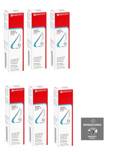 Nasenspray Al 0,1% für Erwachsene Set mit 6 x 10 ml inkl. einer Granatapfel- Handseife von Apotheken-Express