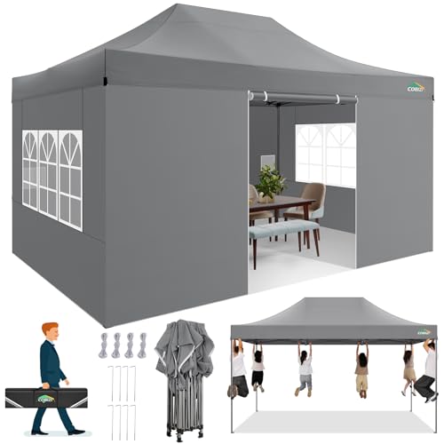 COBIZI Pavillon 3x4,5 Wasserdicht Stabil Winterfest mit Seitenwänden