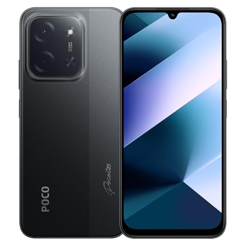 Poco C85 4G Smartphone, 8 GB + 256 GB, Schwarz, 6,9 Zoll Dot Drop Display, 50 MP Kamera, 6000 mAh Akku, 33 W, MediaTek Helio G81-Ultra Octa-Core-Prozessor, bis zu 120 Hz, Ladegerät im Lieferumfang