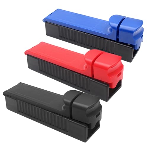 Yuiturt Zigarettenstopfmaschine, Cigarette Maker, 3 Stück Push-Pull Stopfmaschinen für 8mm Zigarettenhülsen, Cigarette Tamping Machine(Rot, Blau & Schwarz)
