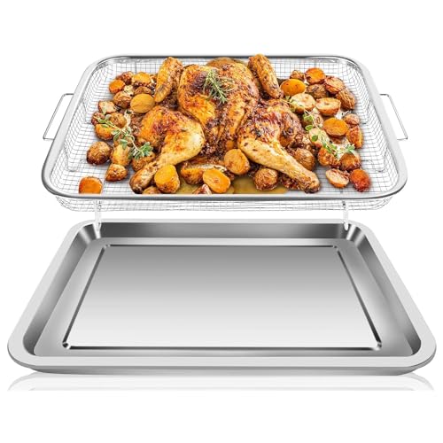 Kliplinc 1Set HEI?luftfritteuse-Korb, HEI?luftfritteuse-Zubeh?r Aus Edelstahl f¨¹r Den Ofen