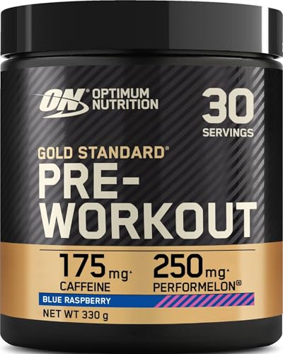Optimum Nutrition Gold Standard Pre-Workout Energy Drink Pulver, Geschmack Blue Raspberry, 330g, 30 Portionen