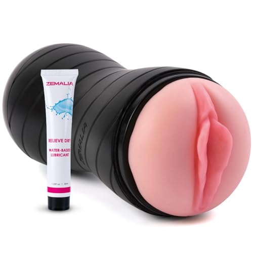ZEMALIA 2 in 1 Masturbator Cup Masturbieren für männer, Erotik Sex Spielzeug für die männer Taschenmuschi, Penis Stimulator Vagina Masturbatoren Cup,Muschi Vibrator, Sex Toys für ihn