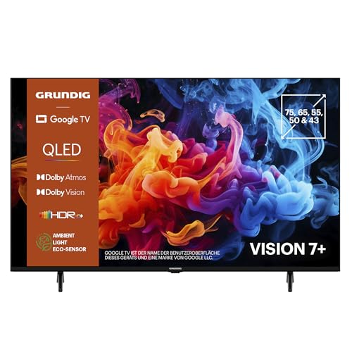 Grundig 43 GUB 7540 Q TV 43 Zoll (108 cm), QLED TV, VPI 1800, Google TV, 4K UHD, Dolby Vision, HDR10+, Motion Picture Improvement, Bluetooth, Smart TV, Schwarz
