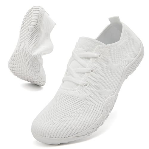 Barfuss Schuhe Damen Barfußschuhe Sommerschuhe Sneaker Weiß Größe 41 EU