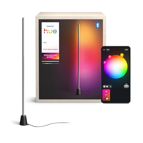 Philips Hue Play Stehleuchte, RGBWWIC LED, 122 cm, Mehrfarbige Farbverläufe, Smart Lighting, Alexa, Google Home, Apple Home, TV-Synchronisation erfordert Hue Bridge und Sync Box (separat erhältlich)