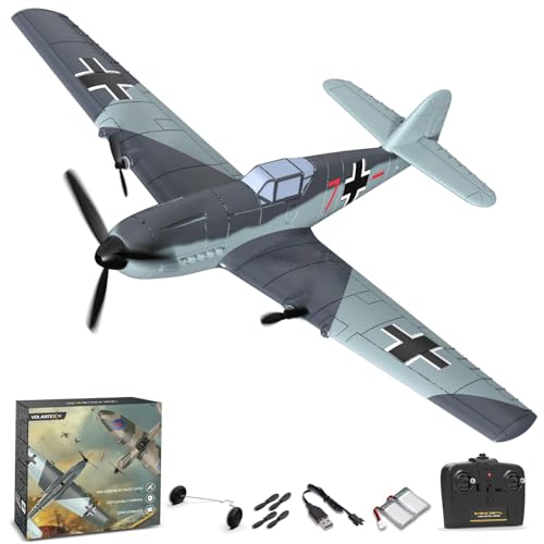 volantexrc BF-109 3 Kanal Funkgesteuertes Flugzeug RTF mit 2 Batterien 3CH RC Plane RTF RC Segelflugzeugspielzeug für Anfänger, Erwachsene