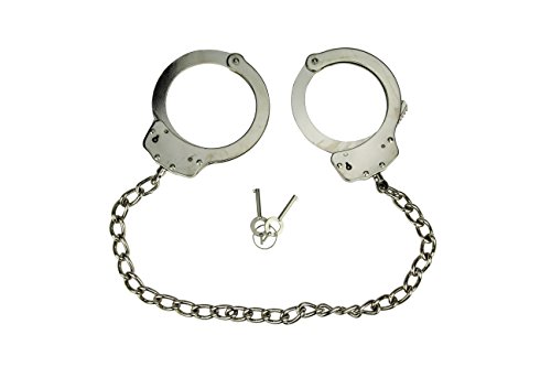 KH-Security Fußfessel mit Doppelschloss aus Edelstahl - Handschellen Fessel Kette