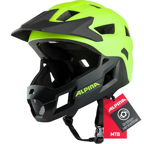 ALPINA Rupi Kinder-Fullface-Helm, be Visible matt, 50-55 cm