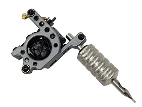 INKgrafiX® TATTOOMASCHINE IG-89 BIG DIAL - Grau - Deutschland - Studioqualität - IG57143 - Spulenmaschine Maschine Spule