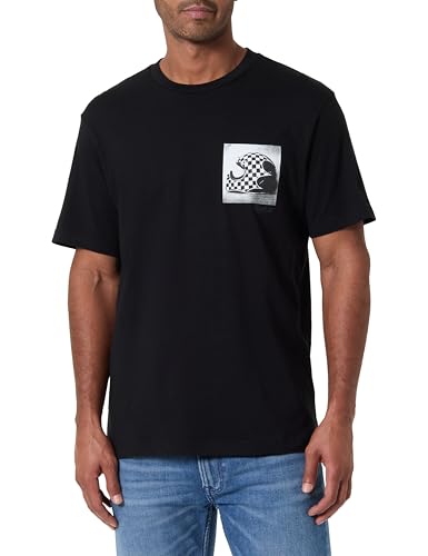 Replay Herren T-Shirt Kurzarm mit Rundhalsausschnitt, Black 098 (Schwarz), M