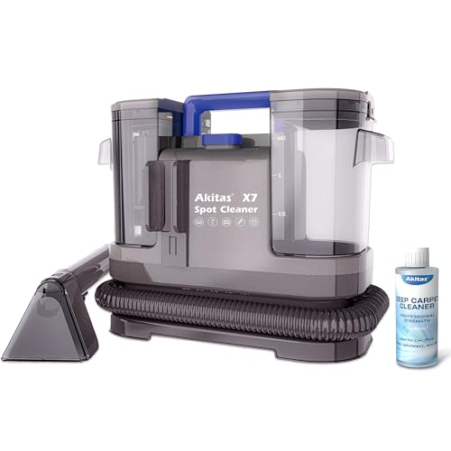 Akitas X7 600W Waschsauger, Polsterreiniger Gerät, 2-Tank Nasssauger, Selbstreinigung, Leicht für Tierflecken auf Sofas & Autositzen,Kompakt & Tragbar