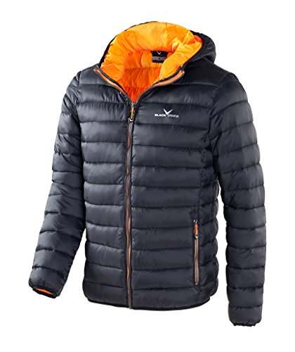 Black Crevice Herren Steppjacke I wind- & wasserabweisende Herren-Jacke I Steppjacke mit Kunstfaserfüllung I Steppjacke mit Kapuze