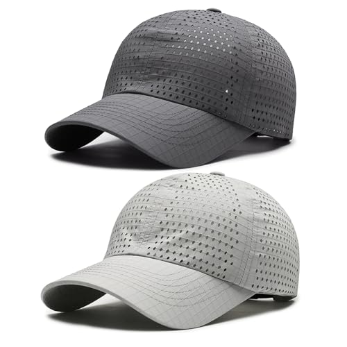 AYPOW 2er-Pack Schnelltrocknende Mesh-Baseballcaps, Unisex Leichte Sonnencap