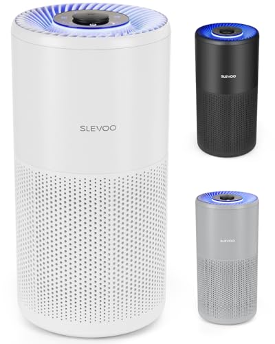 Luftreiniger für große Räume bis zu 102 m² ideal für Schlafzimmer in nur 1 Stunde, H13 True HEPA Luftreiniger reduziert effektiv 99,97% Rauch, Feinstaub und Tierhaare. Inklusive 4 Ersatz-Vorfiltern