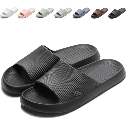 Anmerl Badelatschen für Herren und Damen - Rutschfeste Schnell Trocknender Badeschlappen, Weiche & Ultraleichte Hausschuhe Badeschuhe Sandalen für Sommer, Innen/Außen