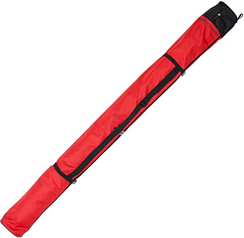Prodecon Skisack Nordic Vario für 1-2 Paar Langlaufski + Stöcke - Farbe red-black