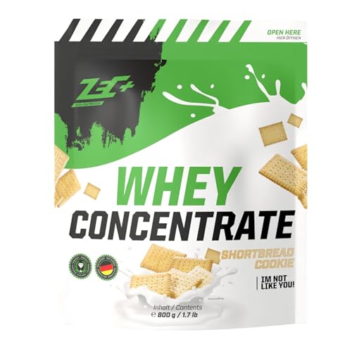 ZEC+ WHEY CONCENTRATE 800g │ Eiweißpulver aus hochwertigem Molkenprotein, kalorienarmer Eiweißshake mit essentiellen Aminosäuren - Made In Germany (Butterkeks)