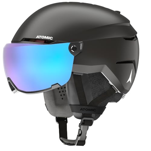 ATOMIC Savor Visor Stereo Skihelm mit Visier - Schwarz - Größe XL - Snowboard- & Ski-Helm mit Brille - 360° Fit System & Active Aircon Belüftungssystem - Holo Core für maximale Stoßdämpfung