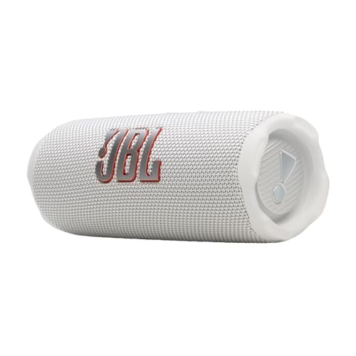 JBL Flip 7, kabelloser tragbarer Bluetooth-Lautsprecher, 16 Stunden Akkulaufzeit, IP68 wasserdicht, Staub- und stoßfest, JBL Pro Sound mit AI Boost, Auracast Multi-Speaker-Verbindung, Weiß