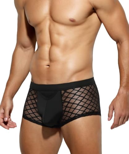 Casey Kevin Boxershorts Herren Unterwäsche Männer Durchsichtige Reizwäsche Unterhose Shorts