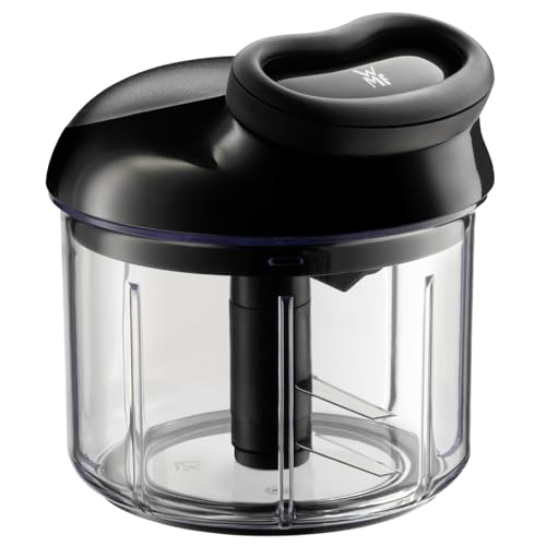 WMF Gourmet Gemüseschneider manuell mit Seilzug, Multizerkleinerer manuell 900ml, ideal für Gemüse, Zwiebeln, Knoblauch, Nüsse, Kräuter oder Obst, Kunststoff