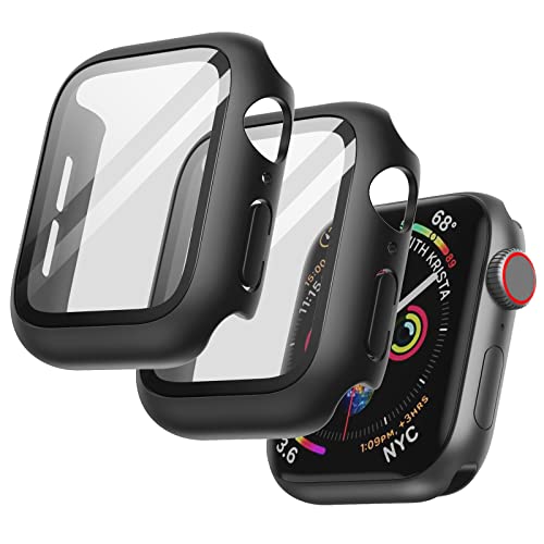 JETech Hülle für Apple Watch SE 3/2/1, Series 6/5/4 40mm, Schwarz
