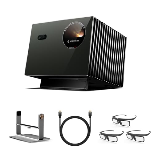Valerion Heimkino-Bundle – Kaufe 1, Erhalte 5: Pro2 4K Laserprojektor 3000 ISO Lumen + Desktop-Gimbal-Stativ + 3×3D-Brillen + HDMI-Kabel