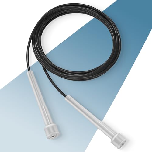 PORTENTUM verstellbares Speed-Springseil – leichtes Fitness-Sprungseil für Damen, Herren und Kinder, ideal für Workout und Speed Skipping – Länge: 2,8 m.