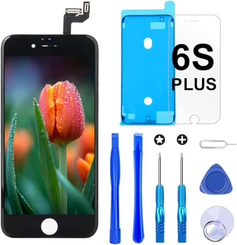 Brinonac Für iPhone 6S Plus Display LCD Touchscreen Digitizer Ersatz Bildschirm Front Komplettes Glas mit Werkzeug und Display Schutzfolie (5,5
