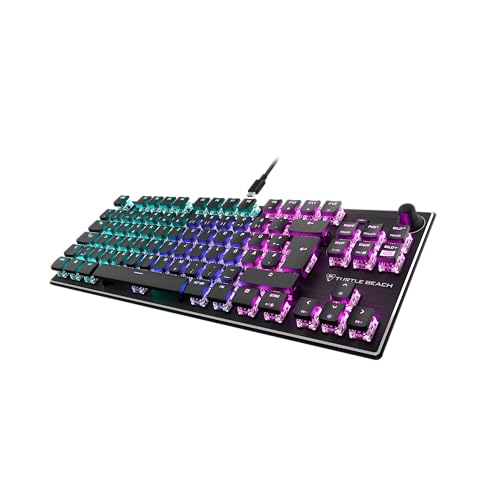 Turtle Beach Vulcan TKL – mechanische Titan Switch PC-Gaming-Tastatur mit AIMO RGB-Beleuchtung und eloxierter Aluminium-Abdeckplatte