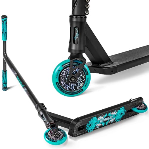 Movino Maniac Stunt Scooter Roller | Professioneller Freestyle Roller | IHC-Kompressionssystem | Street-Deck | T-Bar mit Abmessungen 59 x 54 cm | Räder 110 mm Full Core mit ABEC9-Lagern