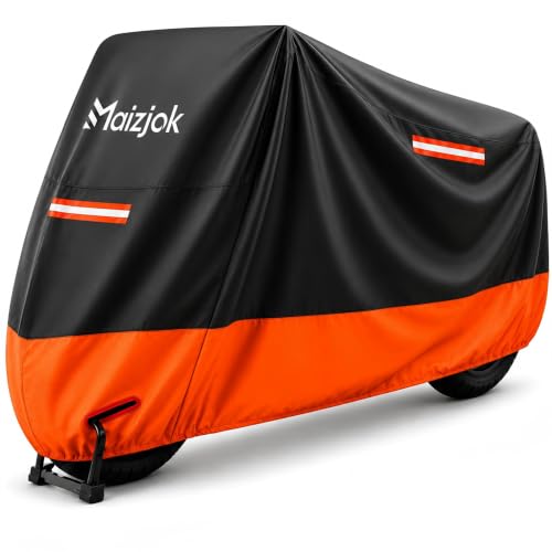 Maizjok® Motorrad Abdeckplane Outdoor, Motorradabdeckung Wasserdicht 210D