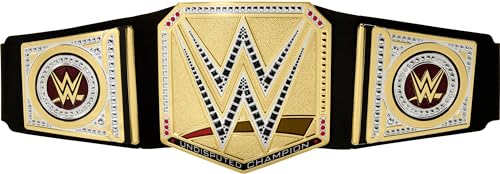 Mattel WWE Championship-Gürtel, Undisputed WWE Universal Championship Rollenspiel und Kostüm, ca. 100 cm langer Lederimitatgürtel mit einmaliger Anpassung, HYJ35