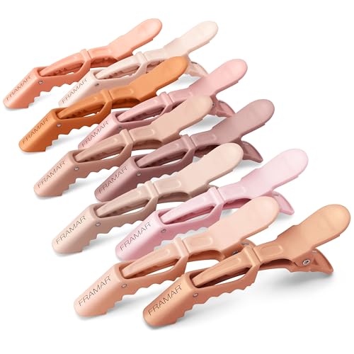 FRAMAR Abteilklammern Friseur, Haarklammer Damen, Neutral, 10 Stück