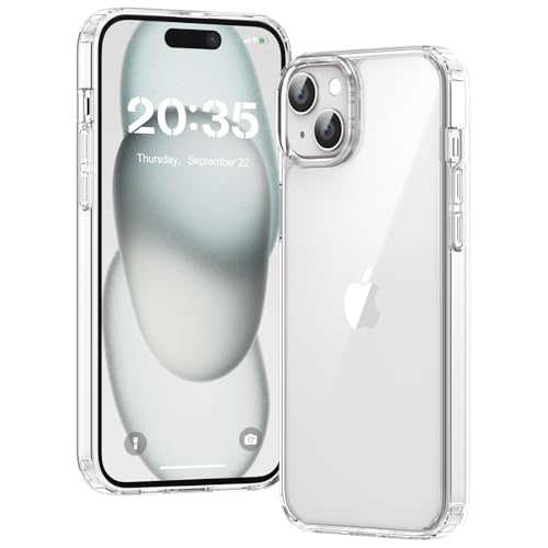 Voyahülle Hülle für iPhone 15 Hülle, Anti-Vergilbung Transparent Handyhülle Stoßfest Schutzhülle, Premium Kratzfeste Case für iPhone 15 -Durchsichtig