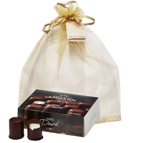 GUSTONE. Chocolat Ammann King - Schokokuss Zartbitterschokolade 12 x 30g (1er Pack)