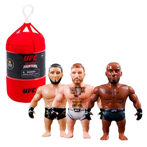 UFC Punching Bag Figur 7,5 cm + Überraschungskämpf-Set, mit Zubehör und Käfigboden, ab 8 Jahren, Bizak (64119015)