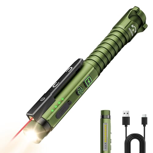 PASIION EDC Taschenlampe Wiederaufladbare,800Lumen LED Arbeitsleuchte mit Magnetclip & Magnetfuß, 11 Arbeitsmodi COB Stiftlampe, Ideal für Werkstatt, Zuhause und Notfallbeleuchtung